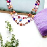 The Navratan Mala Diamond Cut without knotted